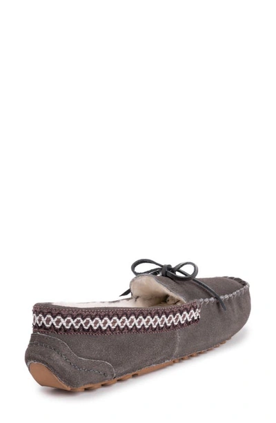 Muk Luks Jane Indoor/outdoor Slipper With Wool Blend Lining In Frost Grey