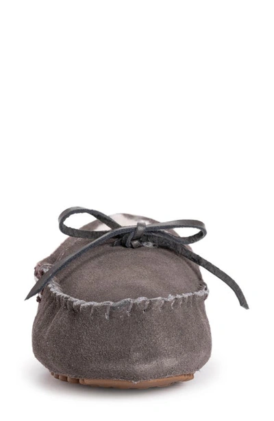 Muk Luks Jane Indoor/outdoor Slipper With Wool Blend Lining In Frost Grey