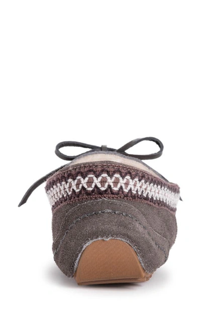 Muk Luks Jane Indoor/outdoor Slipper With Wool Blend Lining In Frost Grey