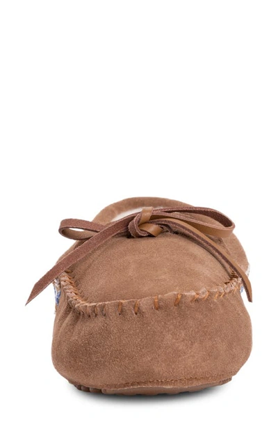Muk Luks Jane Indoor/outdoor Slipper With Wool Blend Lining In Caramel