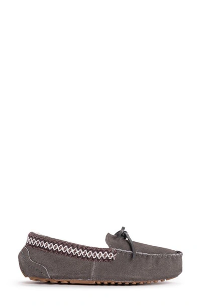 Muk Luks Jane Indoor/outdoor Slipper With Wool Blend Lining In Frost Grey