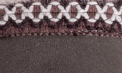 Muk Luks Dawn Suede Scuff Slipper With Genuine Shearling Trim In Frost Grey