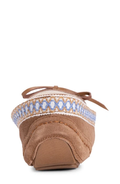 Muk Luks Jane Indoor/outdoor Slipper With Wool Blend Lining In Caramel
