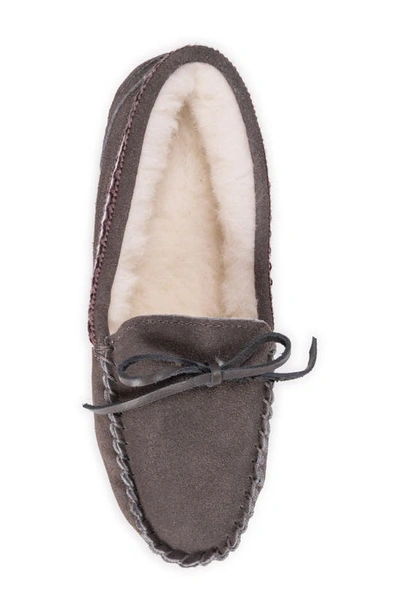 Muk Luks Jane Indoor/outdoor Slipper With Wool Blend Lining In Frost Grey