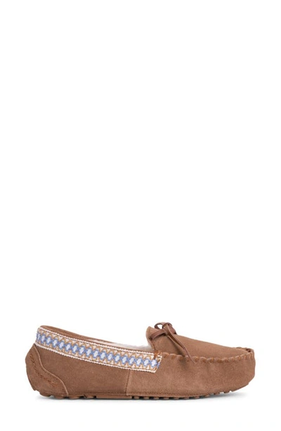 Muk Luks Jane Indoor/outdoor Slipper With Wool Blend Lining In Caramel