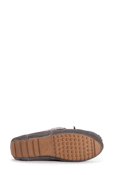 Muk Luks Jane Indoor/outdoor Slipper With Wool Blend Lining In Frost Grey