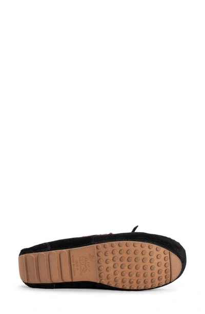 Muk Luks Jane Indoor/outdoor Slipper With Wool Blend Lining In Ebony