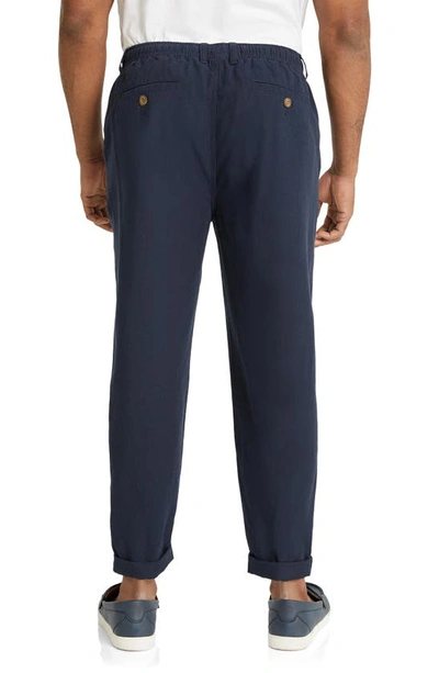 Shop Johnny Bigg Nate Drawstring Pants In Navy