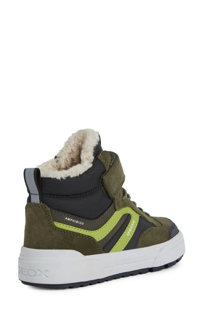 Shop Geox Weemble Sneaker In Dk Green/ Lime Green