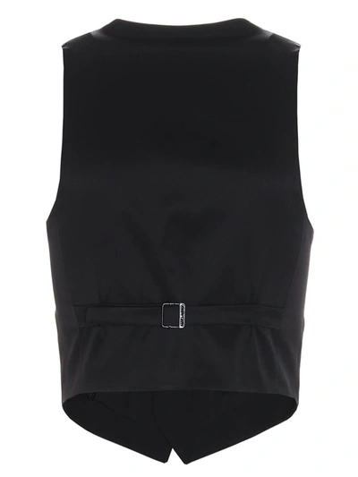 Shop Saint Laurent 'short Tuxedo' Vest In Black