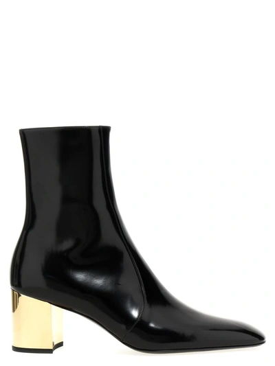 Shop Saint Laurent 'xiv' Ankle Boots In Black