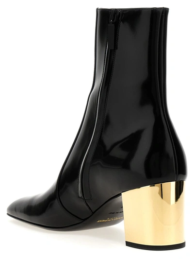 Shop Saint Laurent 'xiv' Ankle Boots In Black