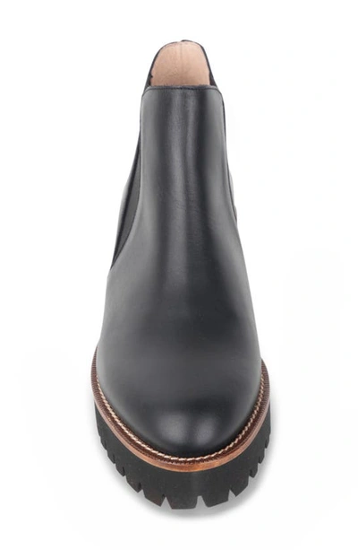 Patricia Green Randall Lug Sole Chelsea Boot In Black