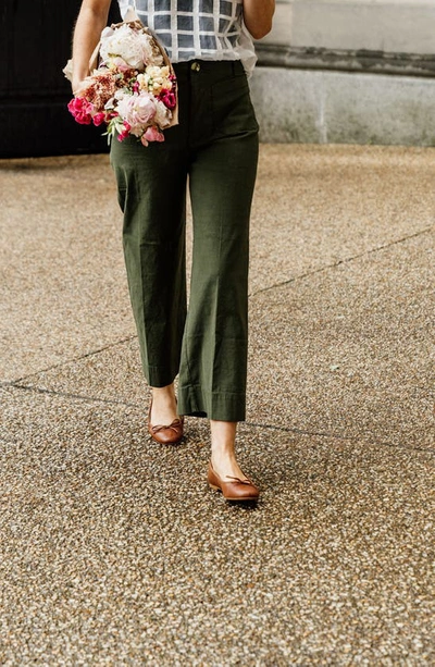 Patricia Green Bow Ballet Flat In Luggage