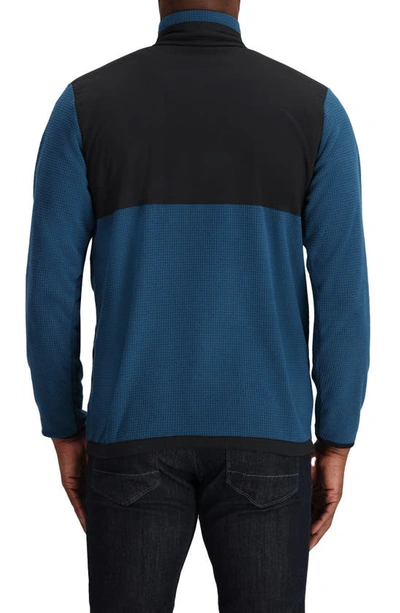 Shop Outdoor Research Trail Mix Colorblock Quarter Zip Pullover In Harbor/ Black