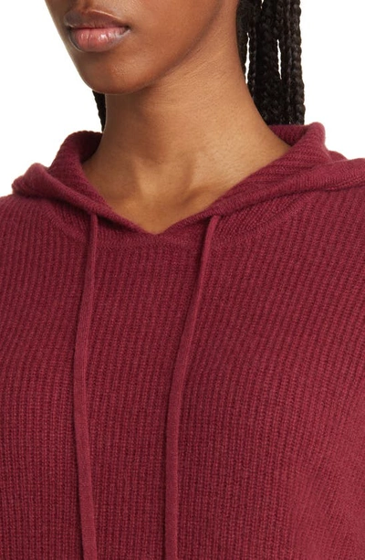 Shop Nordstrom Wool & Cashmere Knit Hoodie In Red Tibetan