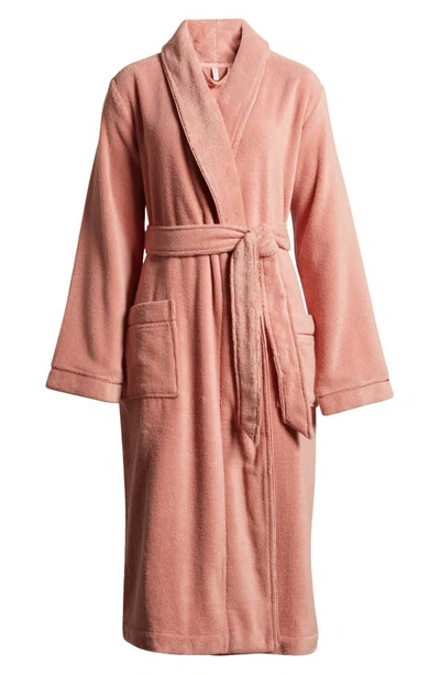 Shop Nordstrom Hydro Cotton Terry Robe In Pink Glass