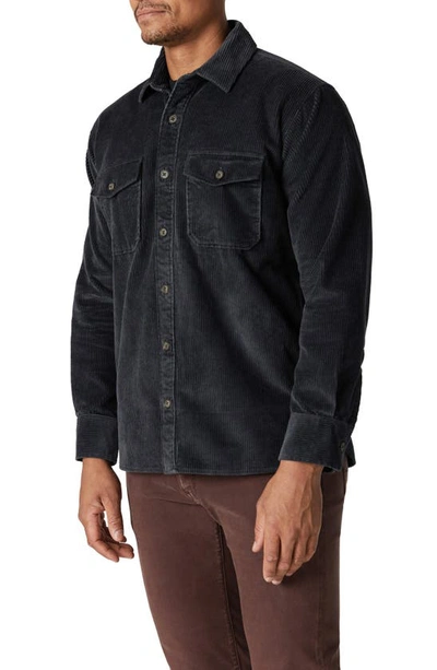 34 Heritage Corduroy Overshirt In Charcoal In Charcoal