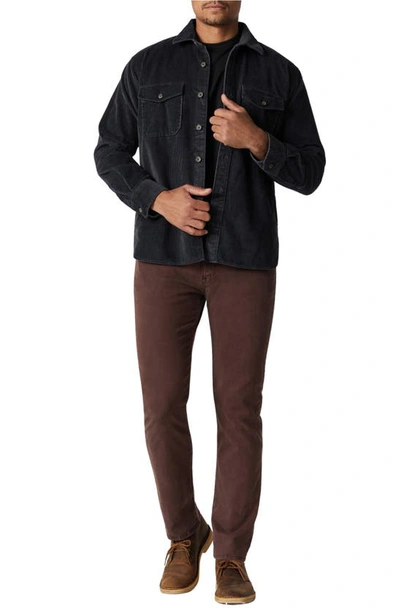 34 Heritage Corduroy Overshirt In Charcoal In Charcoal