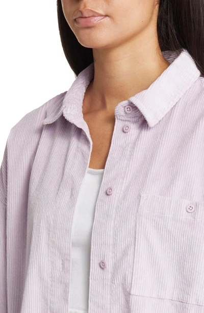 Shop Bp. Corduroy Button-up Shirt In Purple Fair