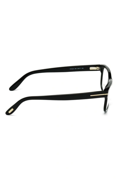 Tom Ford 55mm Blue Light Blocking Glasses In Shiny Black