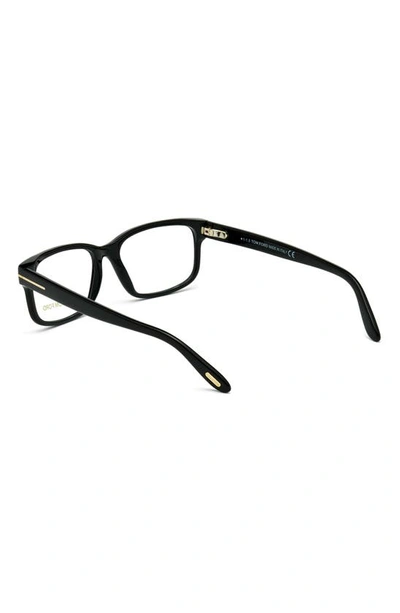 Tom Ford 55mm Blue Light Blocking Glasses In Shiny Black