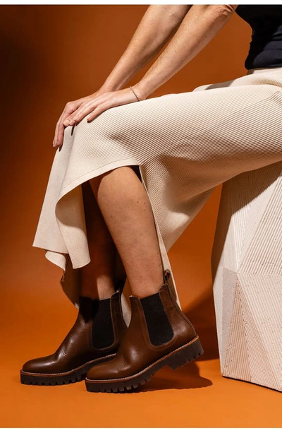 Patricia Green Lug Sole Chelsea Boot In Chocolate