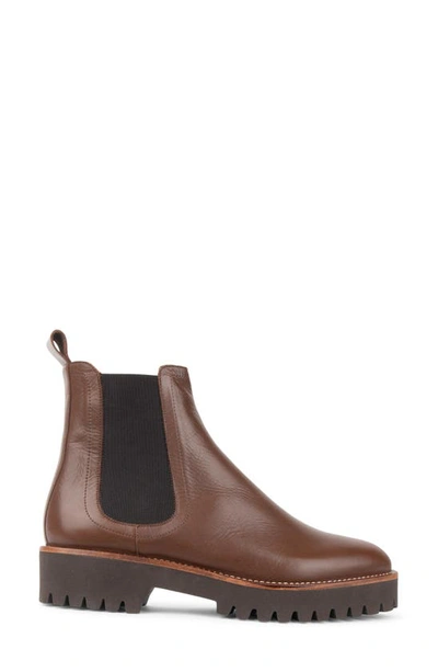 Shop Patricia Green Lug Sole Chelsea Boot In Chocolate