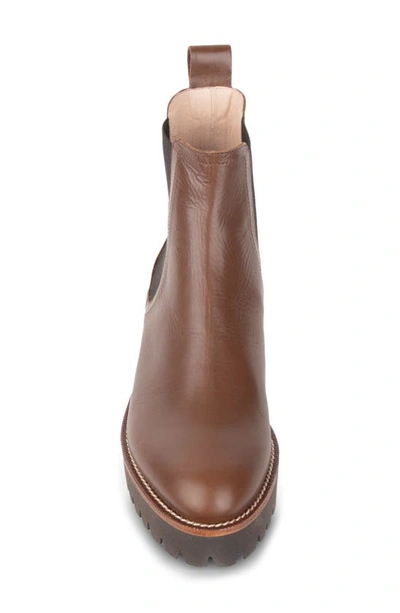 Patricia Green Lug Sole Chelsea Boot In Chocolate