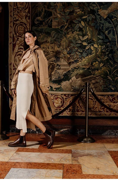 Patricia Green Lug Sole Chelsea Boot In Chocolate