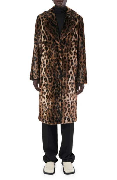 Shop Apparis Tikka Leopard Print Faux Fur Coat
