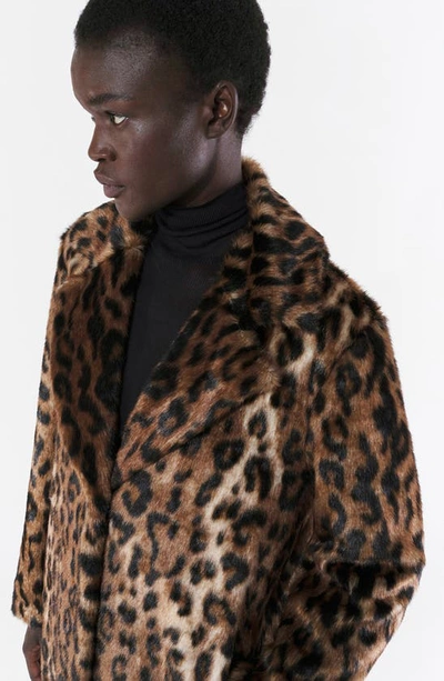 Shop Apparis Tikka Leopard Print Faux Fur Coat