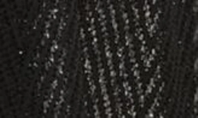 Chelsea28 Metallic Mesh Ruffle Gown In Black