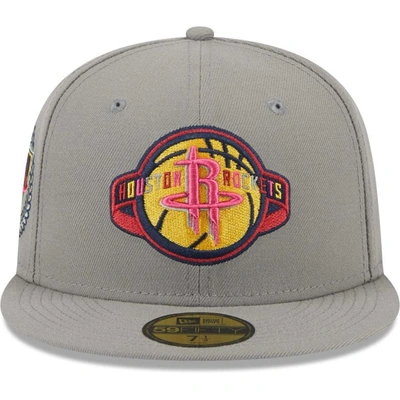Shop New Era Gray Houston Rockets Color Pack 59fifty Fitted Hat