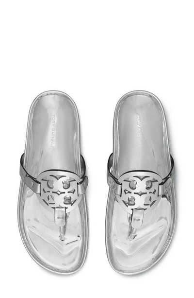 Tory Burch Miller Cloud Sandal In Argento
