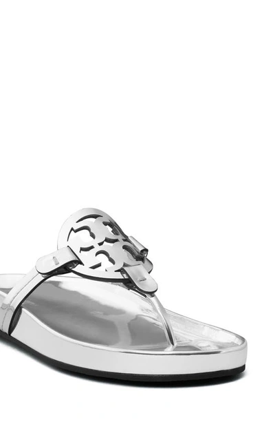Tory Burch Miller Cloud Sandal In Argento