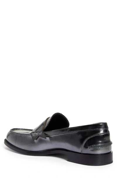 Shop Christian Louboutin Airbrush Penny Loafer In 3252-silver/ Black