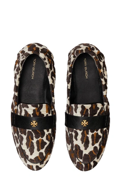 Shop Tory Burch Ballet Loafer In Leopard/ Perfect Black
