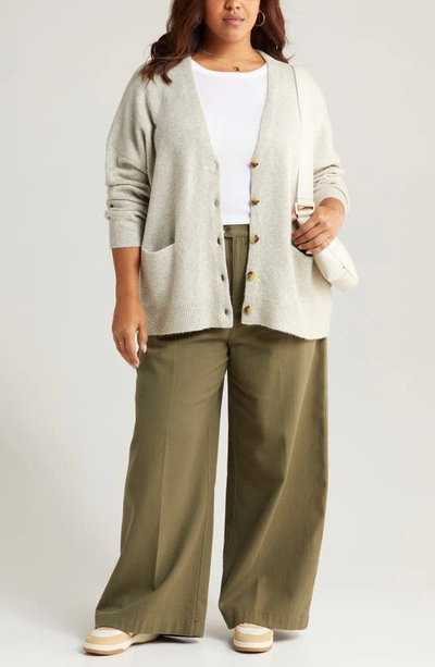 Shop Treasure & Bond Oversize Cardigan In Beige Castle