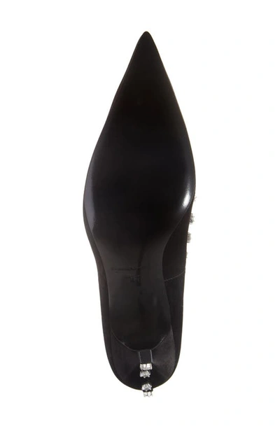 Shop Alexander Wang Delphine 85 Crystal Stud Pointed Toe Pump In Black