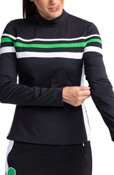Shop Kinona Winter Rules Long Sleeve Performance Golf Top In Black