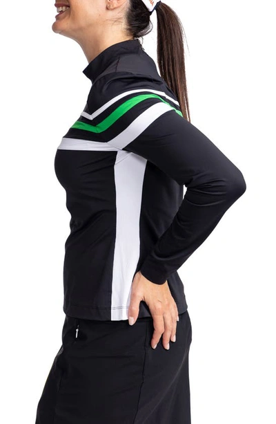 Shop Kinona Winter Rules Long Sleeve Performance Golf Top In Black