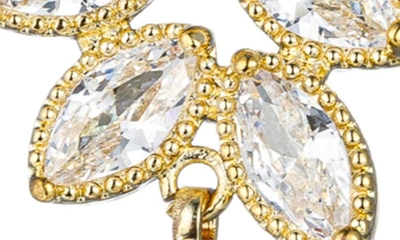 Shop Eye Candy Los Angeles Jennifer Cz Imitation Pearl Drop Earrings In Gold
