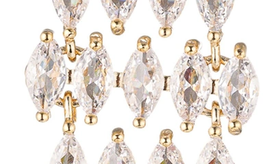 Eye Candy Los Angeles Karla Cz Chandelier Drop Earrings In Gold