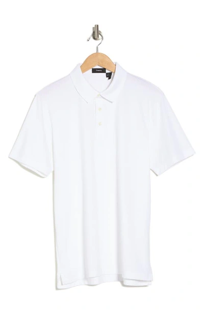 Shop Theory Button Front Polo In White