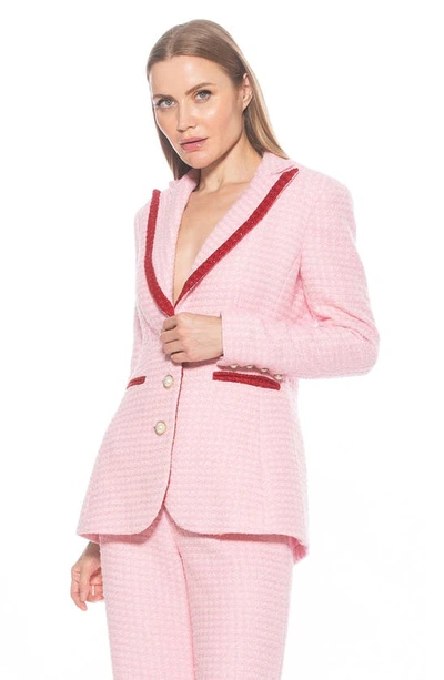 Shop Alexia Admor Myra Tweed Blazer In Pink