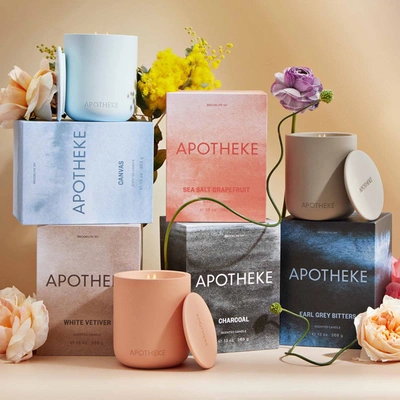 Apotheke Charcoal 2-wick Ceramic Scented Candle In Default Title