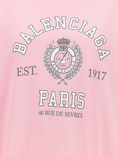 Shop Balenciaga 'college 1917' Sweatshirt In Pink