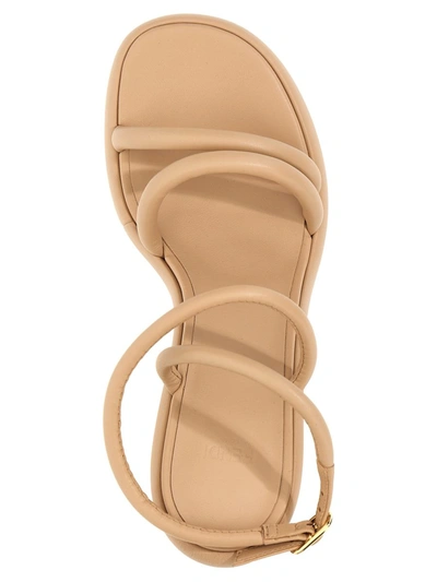 Shop Fendi 'baguette' Sandals In Beige