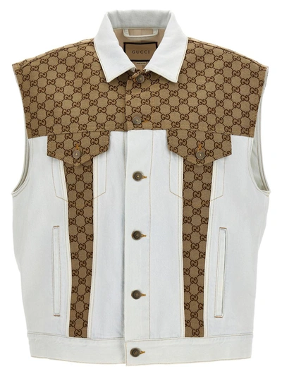 Shop Gucci 'gg' Vest In White